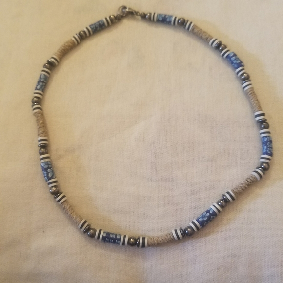 Vintage Jewelry - VINTAGE 90s Surfer Style Choker Necklace